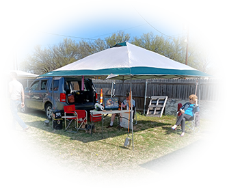 Chili Cookoff group under canoipe
